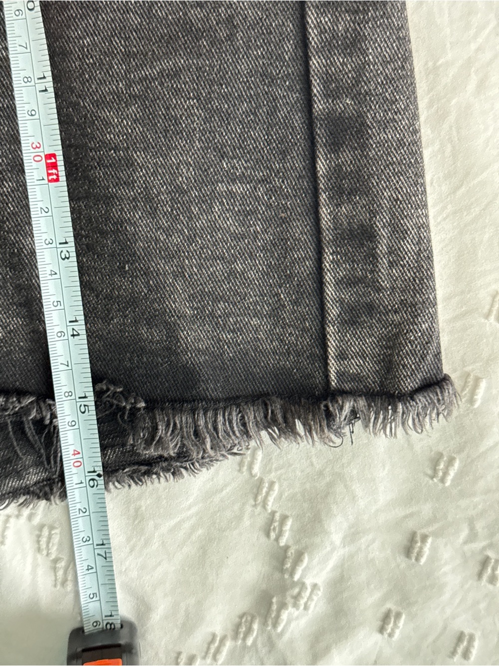Women Denim Shorts Bundle Black White Size M L High Waisted Raw Hem Summer Lot 2 - Picture 8 of 14